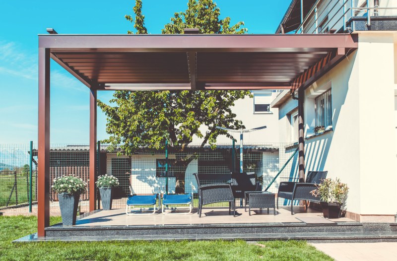 Terrasse couverte haut de gamme pour mobil-home