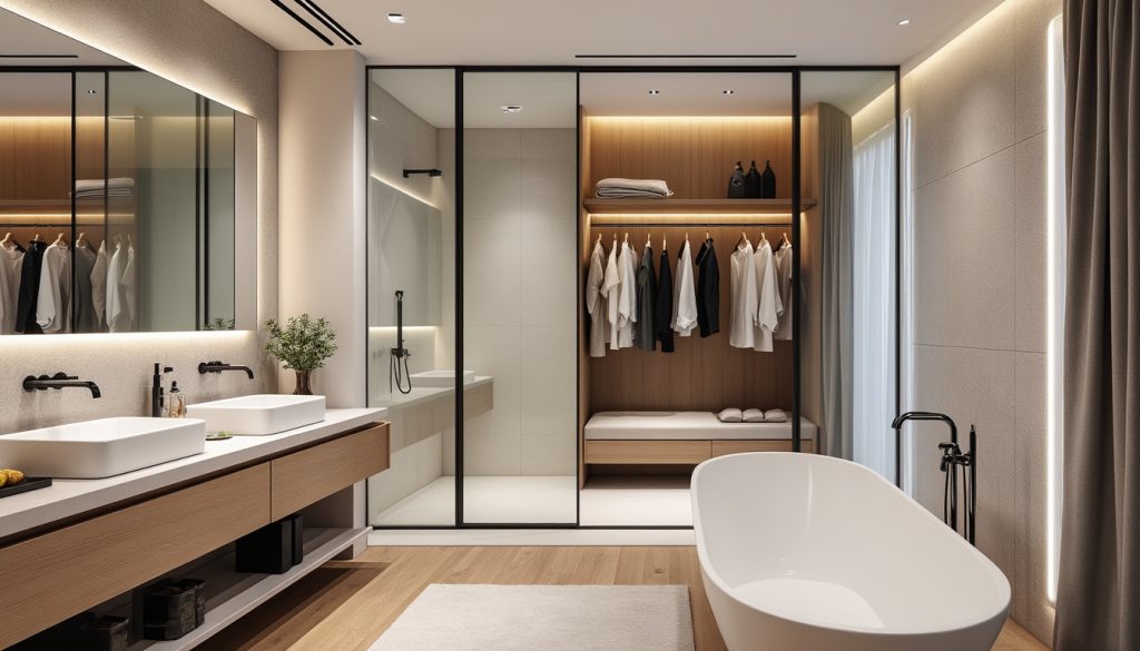 Peut-ton mettre un dressing dans une salle de bain ?